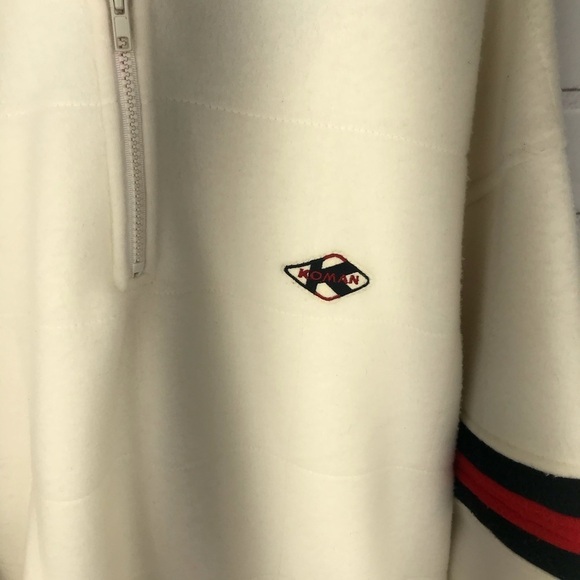 NWOT Koman sz M off white 1/4 zipper fleece - Picture 4 of 8